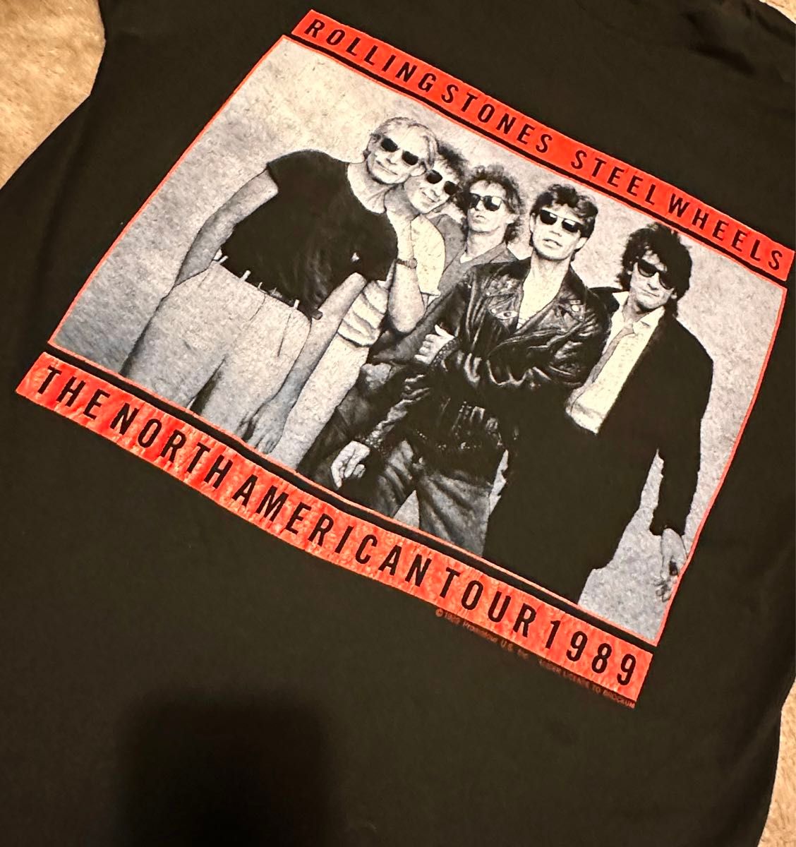 1989年 ローリングストーンズ 北米ツアー TシャツXL シングル 1989年 ローリングストーンズ 北米ツアー TシャツXL シングル