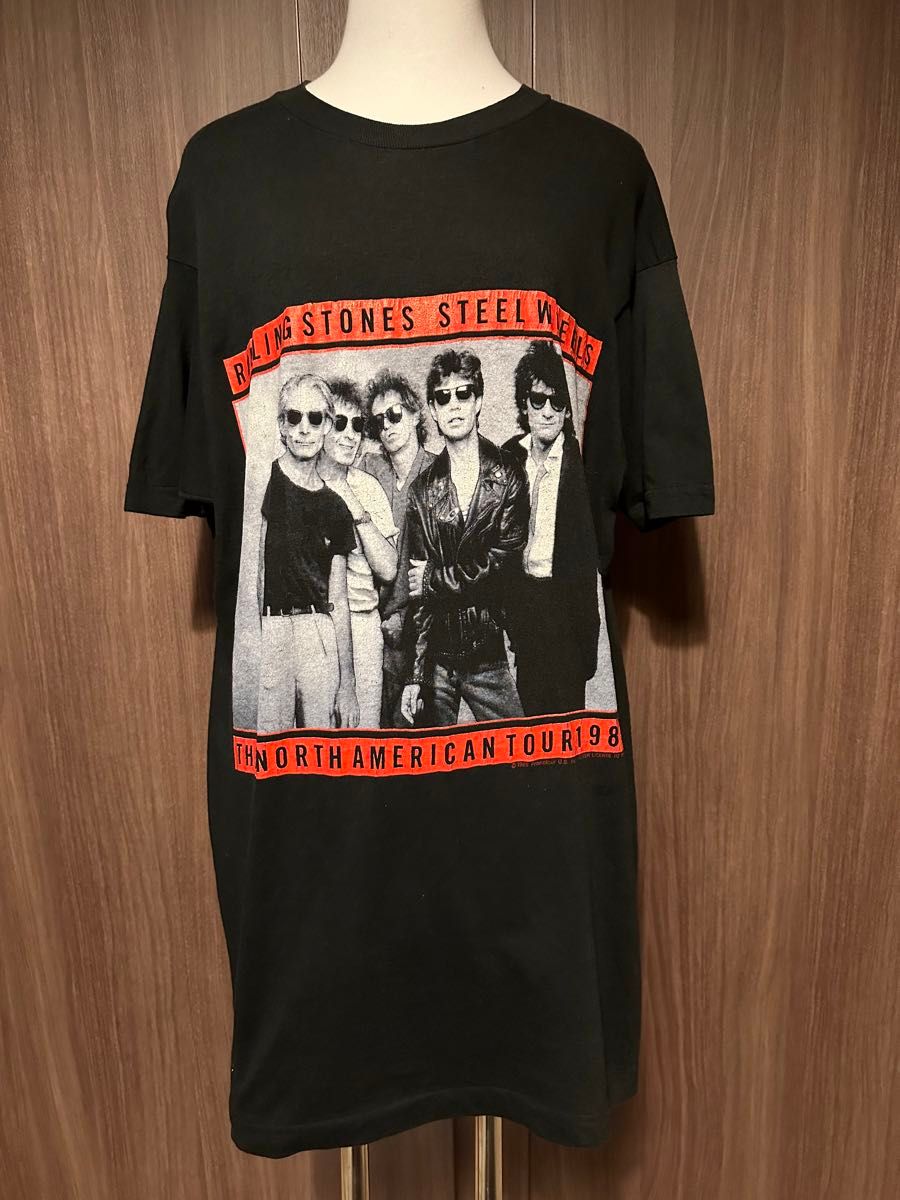 1989年 ローリングストーンズ 北米ツアー TシャツXL シングル 1989年 ローリングストーンズ 北米ツアー TシャツXL シングル