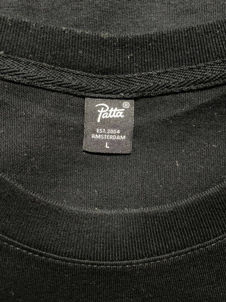 レア 美品 Patta ナンバーワン ブランドロゴ Tシャツ ブラック BLACK 黒 パタ モーリシャス製 パタ #1 LOGO tee