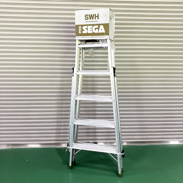 【引取限定/未使用品】長谷川工業 SWH-18 はしご 専用脚立 強力型脚立 天板幅広 幅広踏みざん アルミ 最大使用質量160kg 6段 6尺 ※No.2※