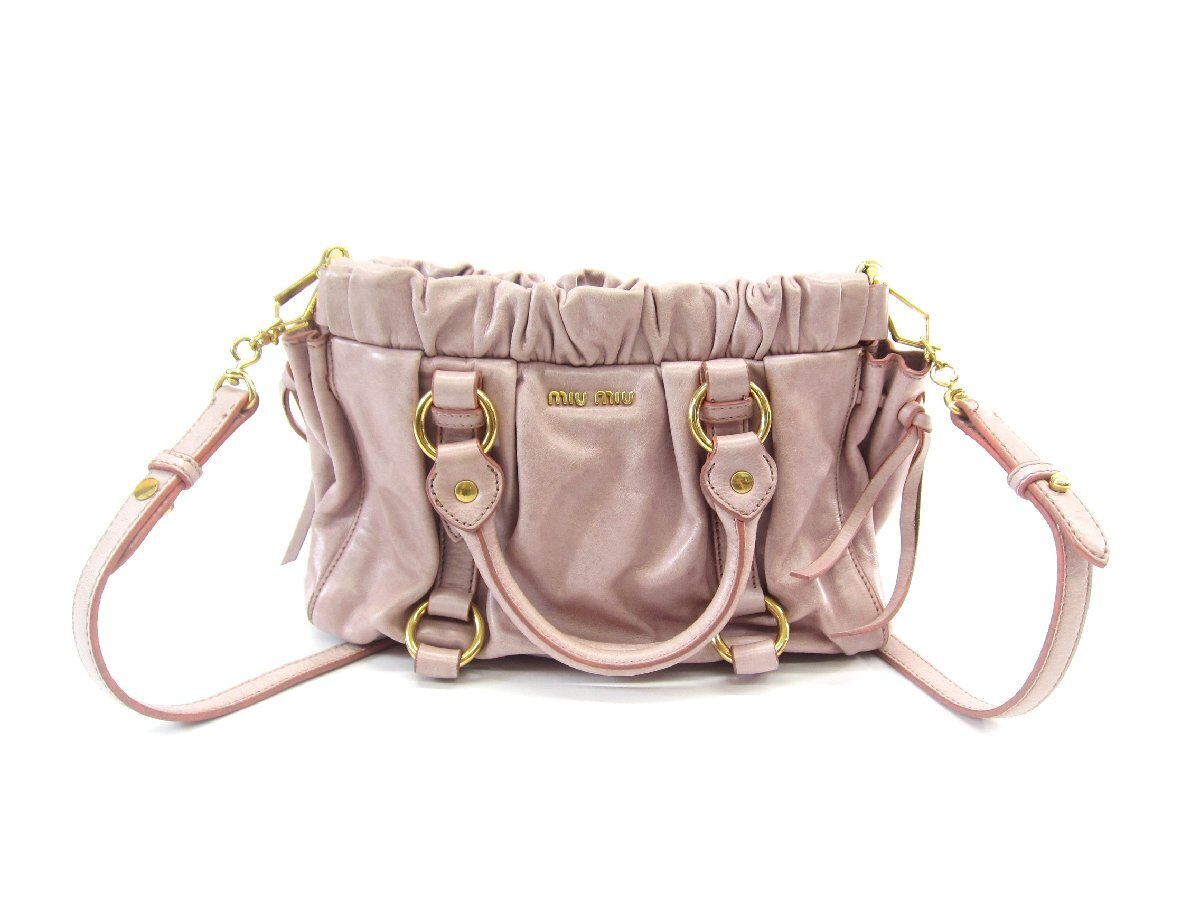 miu miu ミュウミュウ ショルダーバッグ ピンクベージュ 鞄 miu miu ミュウミュウ ショルダーバッグ ピンクベージュ 鞄
