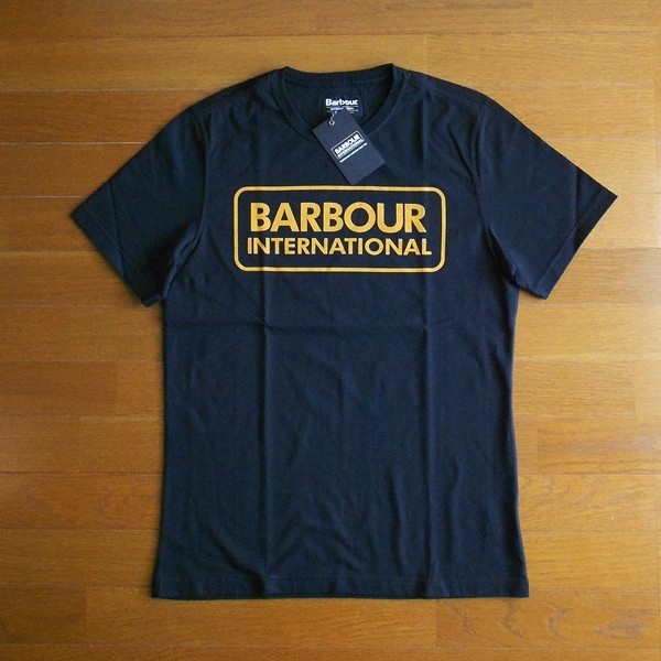 新品未使用・Barbour International Logo Tシャツ・BLACK・Sサイズ