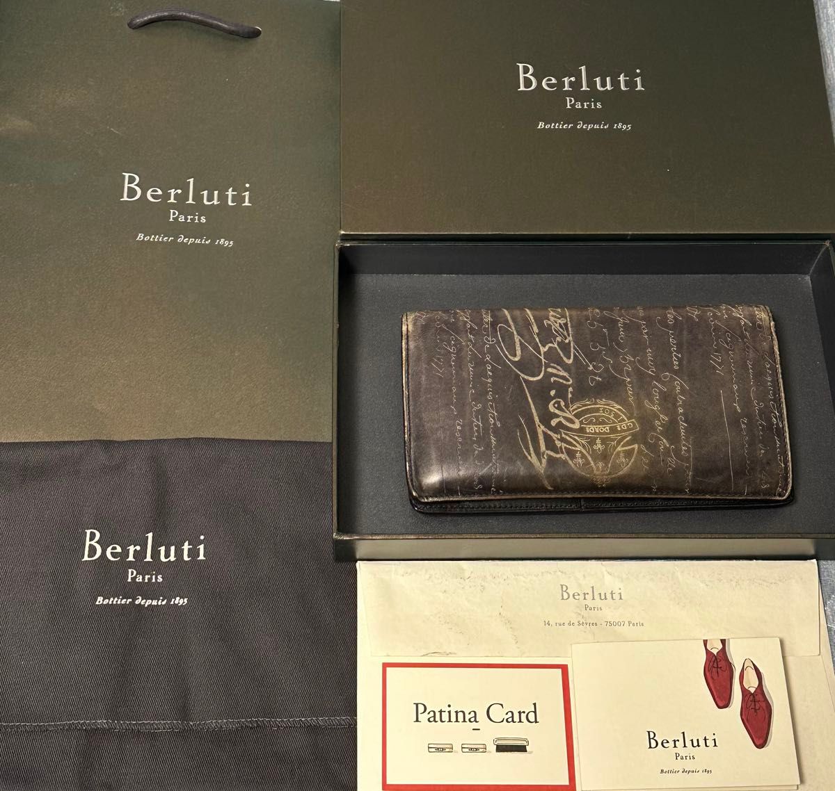 Berluti ベルルッティ エベネ ロングウォレット 二つ折り Berluti ベルルッティ エベネ ロングウォレット 二つ折り
