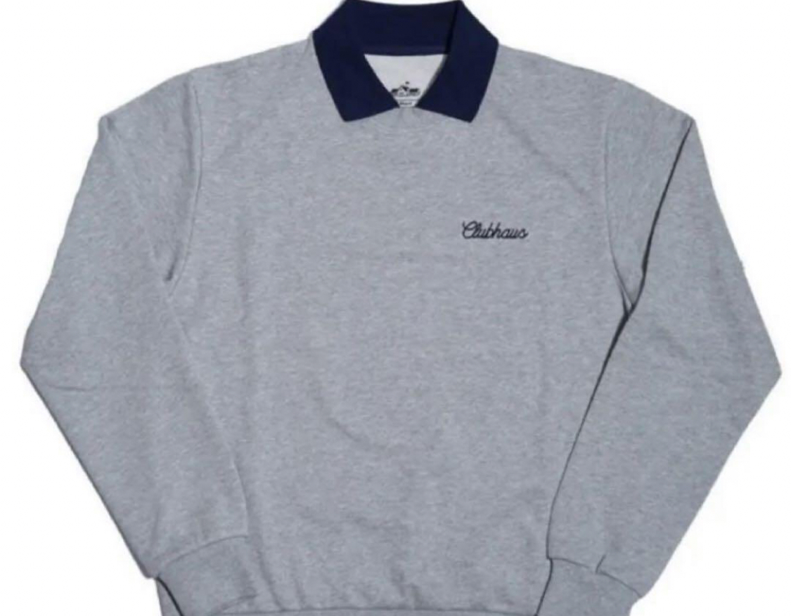 6300円 CLUBHAUS Collared Sweat L/S - Navy CLUBHAUS 6300円 CLUBHAUS Collared Sweat L/S - Navy CLUBHAUS