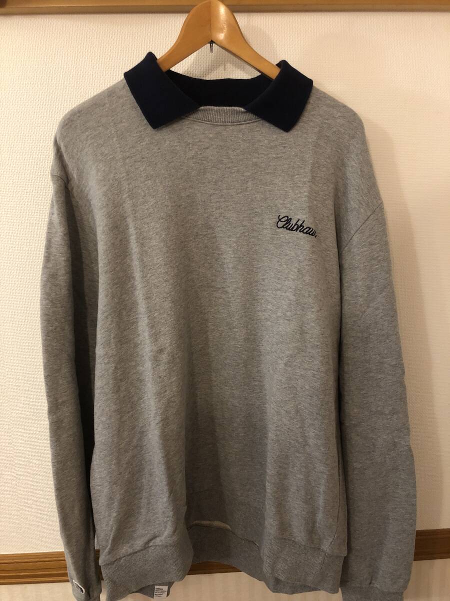 6300円 CLUBHAUS Collared Sweat L/S - Navy CLUBHAUS 6300円 CLUBHAUS Collared Sweat L/S - Navy CLUBHAUS