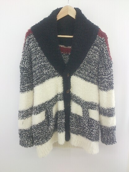 ◇ PEACH JOHN ピーチジョン 長袖 ニット カーディガン サイズS/M ホワイト ブラック レディース E