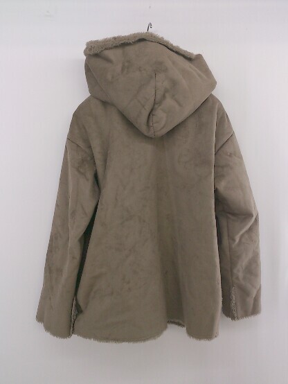 ■ mystic ミスティック 裏ファー 長袖 ムートンジャケット ブラウン レディース P_画像2