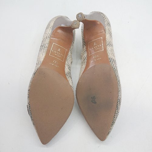 ◇ LANVIN en Bleu ランバンオンブルー パンプス サイズ22 1/2 ベージュ系 レディース E