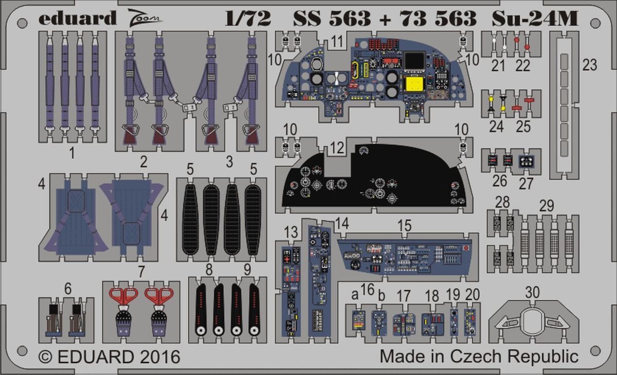 エデュアルド(73563) 1/72 Su-24M フェンサーD用エッチングパーツ(トランペッター用)