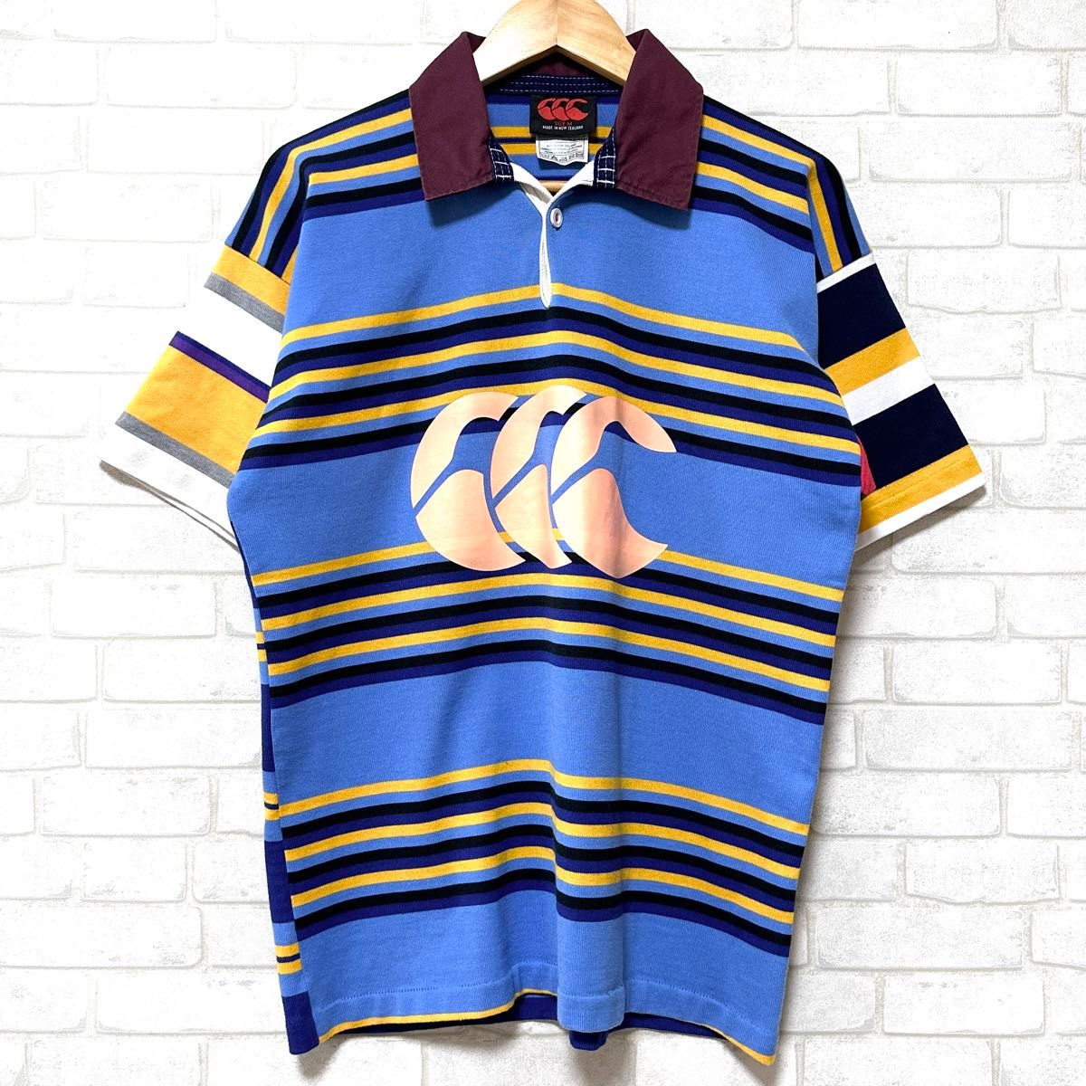 CANTERBURY カンタベリー マルチカラー ボーダー ラガーシャツ CANTERBURY カンタベリー マルチカラー ボーダー ラガーシャツ