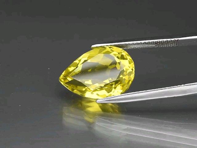 No.285 レモンクォーツ 約8.9ct 約16.7mm×11.8mm ブラジル産