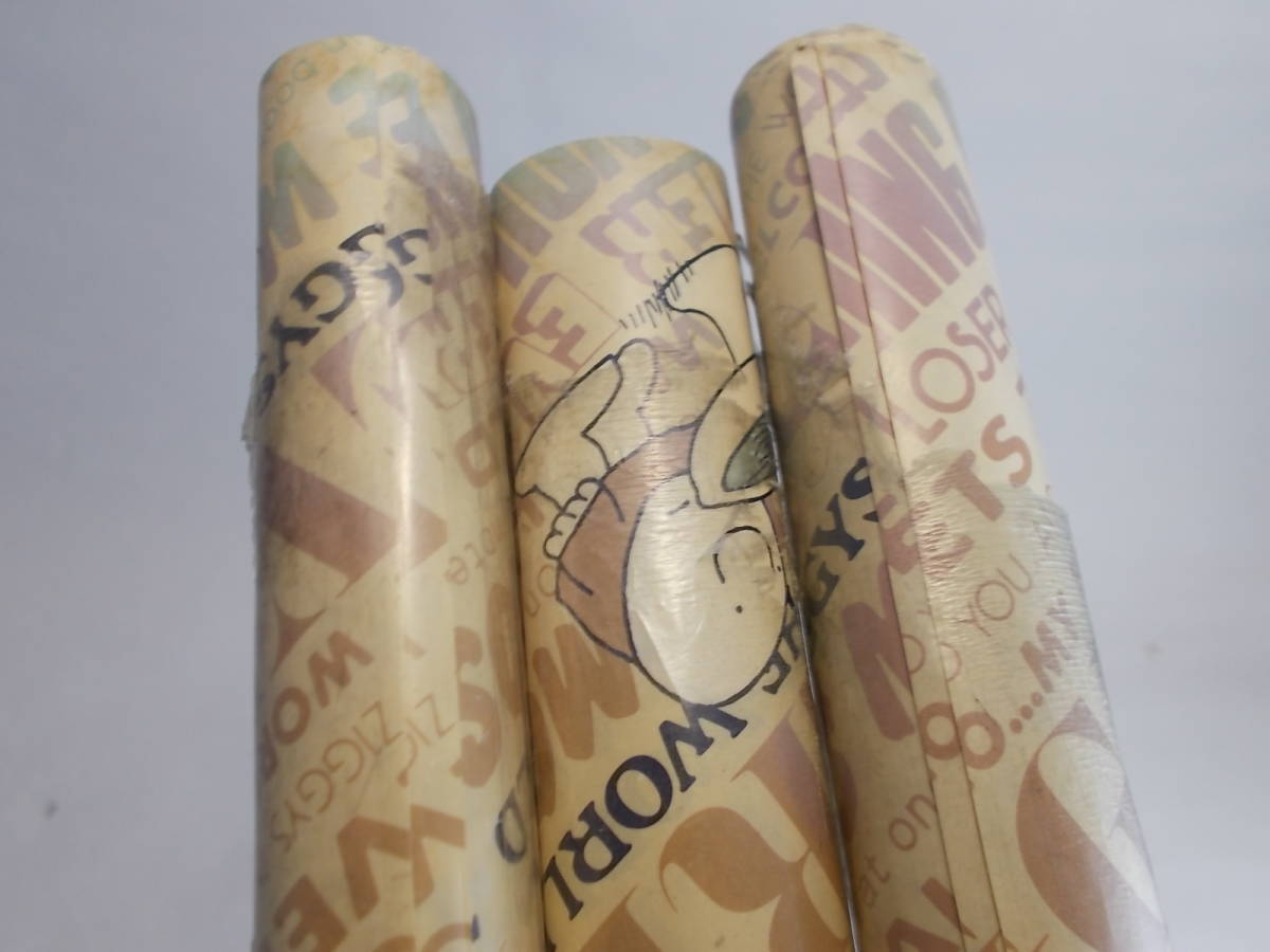 学研VictoriaFancy ZIGGY ジギー ミニ包装紙（ブラウン・2枚入り）3本セット 未使用デッドストック品 昭和レトロ 1970～80年代_画像9