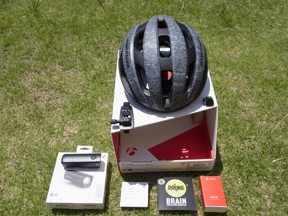 ◆ Bontrager ボントレガー MIPS Asis Helmet アジアフィット ヘルメット TREK トレック 【USED】 ライトおまけ付 ◆