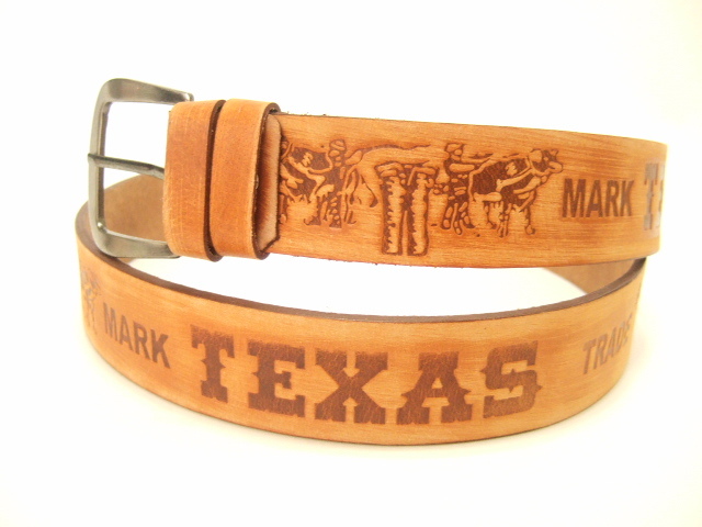 s横浜最新 TEXAS♪魅惑の本革1枚革ベルト茶 103〜122センチ メンズレディース ベルト穴有り送料350円 ξBckξξ ξreξ ξ8