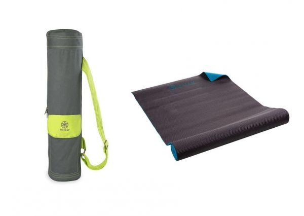 * new goods Gaiam Cargo Yoga Mat Bag + Restore Yoga Mat - 4MM set *