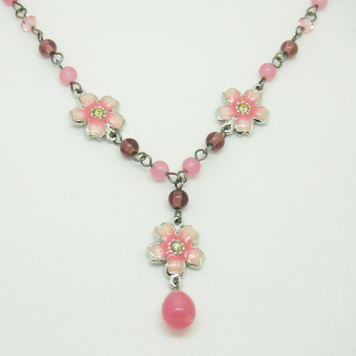 可愛い桜モチーフ アナスイ【ANNA SUI 】ネックレス ピンク 金種 可愛い桜モチーフ アナスイ【ANNA SUI 】ネックレス ピンク 金種