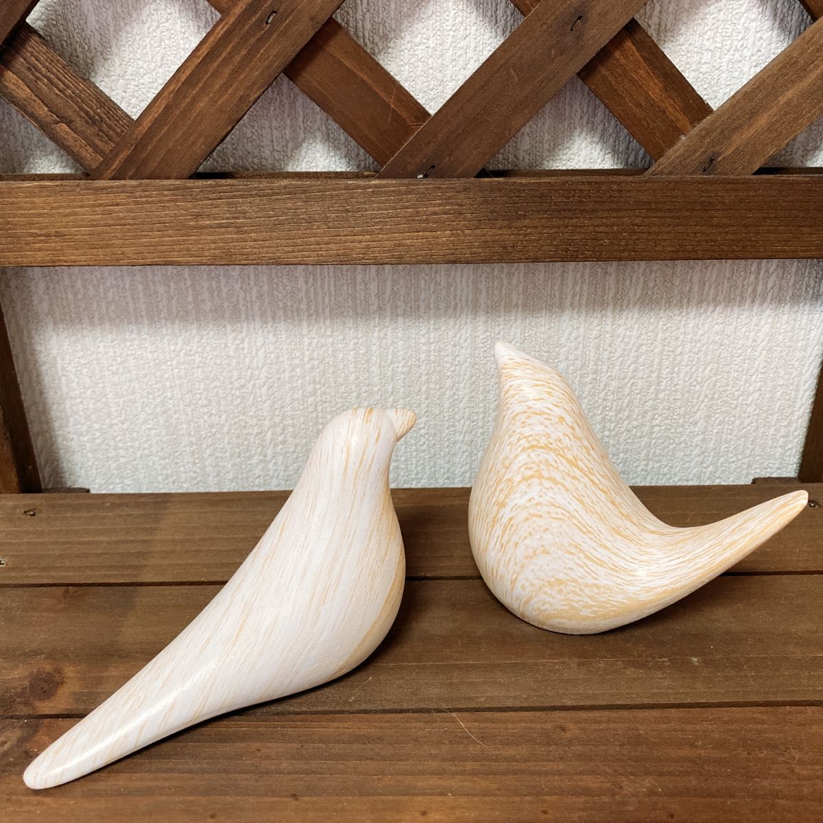 木目調 陶器 鳥のオブジェ 置物 バード ウッド風オブジェ 北欧 木目調 陶器 鳥のオブジェ 置物 バード ウッド風オブジェ 北欧