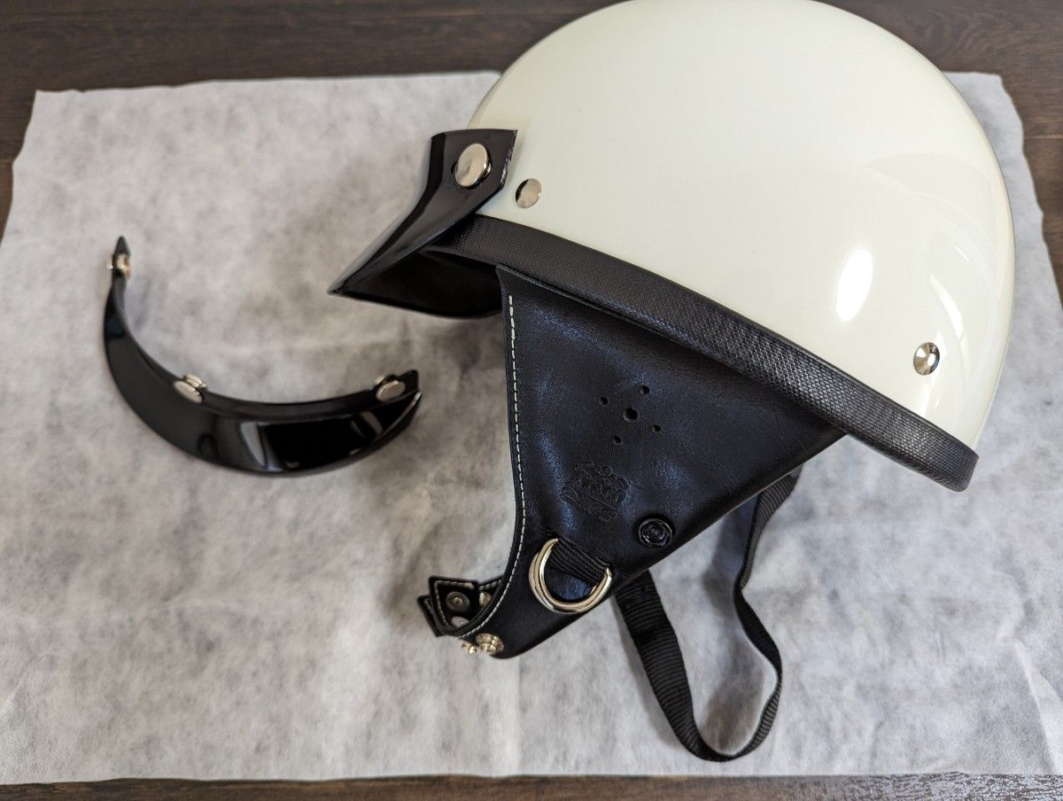 TT&CO イーグルロード ブラックミニバイザー付 ハーフヘルメット TT&CO イーグルロード ブラックミニバイザー付 ハーフヘルメット