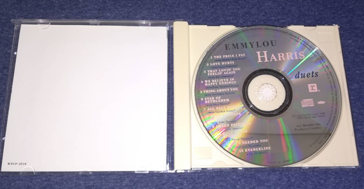 ☆☆ 中古ＣＤ　エミルー・ハリス／デュエッツ　 Emmylou Harris／duets　 WPCP-3516　☆☆_画像3