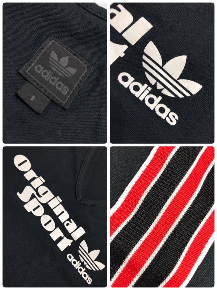 adidas originals Adidas Originals женский V шея футболка tops размер S короткий рукав чёрный 983191