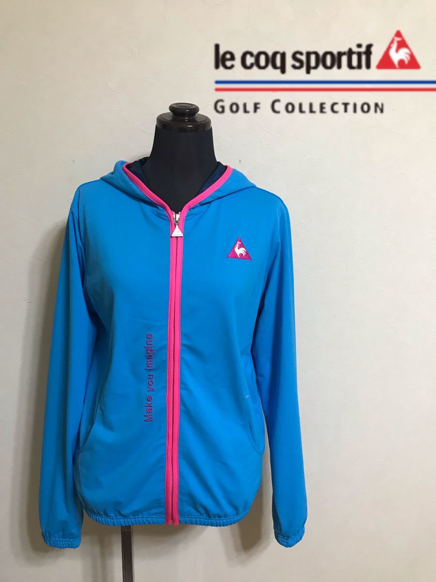 [ beautiful goods ] le coq sportif GOLF Le Coq Golf lady's jersey Zip parka window jacket size M long sleeve Descente QGL4555
