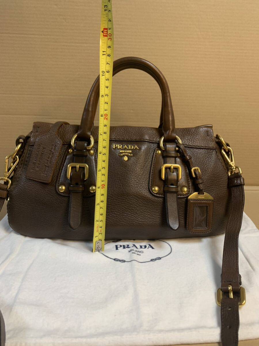 セール 中古 PRADA プラダ 2WAY バッグ レザー ショルダー セール 中古 PRADA プラダ 2WAY バッグ レザー ショルダー