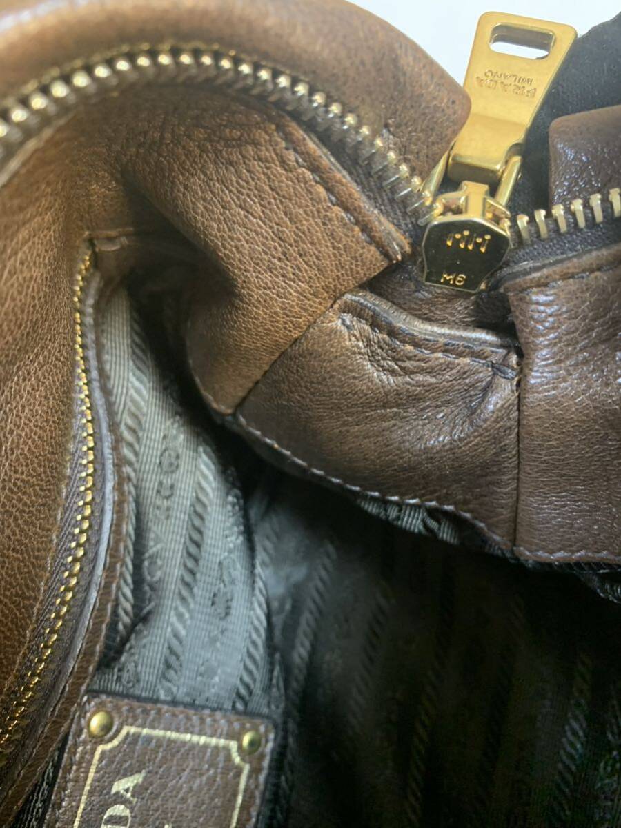 セール 中古 PRADA プラダ 2WAY バッグ レザー ショルダー セール 中古 PRADA プラダ 2WAY バッグ レザー ショルダー