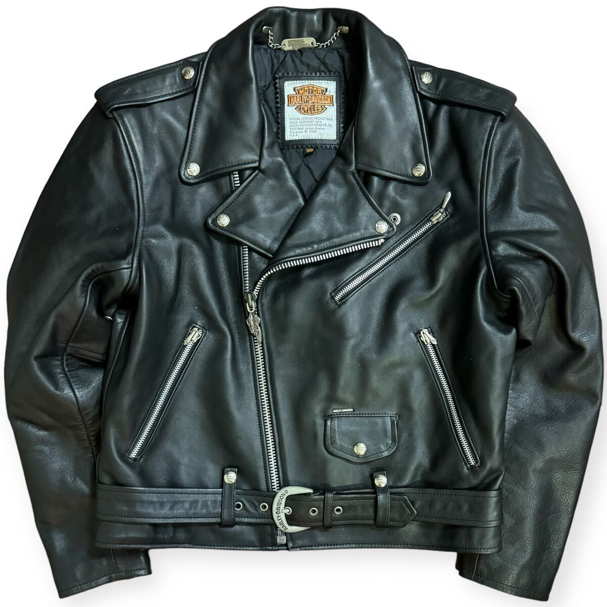 美品 HARLEY DAVIDSON ハーレーダビッドソン エンボス加工 美品 HARLEY DAVIDSON ハーレーダビッドソン エンボス加工