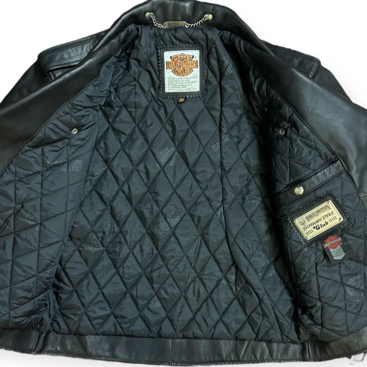 美品 HARLEY DAVIDSON ハーレーダビッドソン エンボス加工 美品 HARLEY DAVIDSON ハーレーダビッドソン エンボス加工