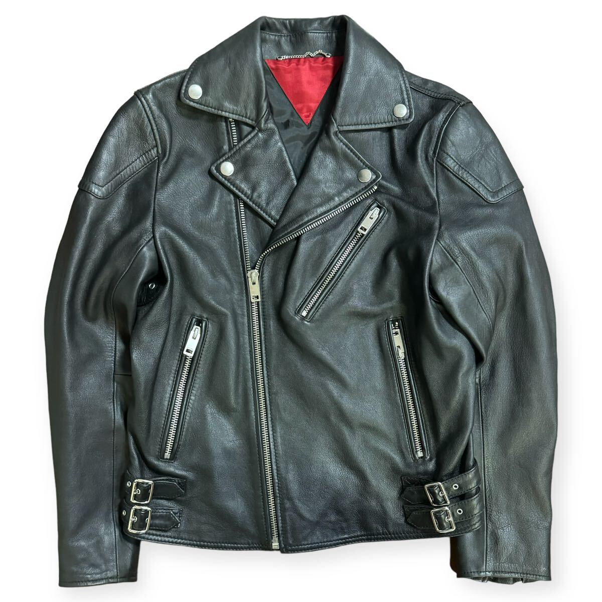 DIESEL 羊革 ダブルライダースジャケット レザー ブラック S DIESEL 羊革 ダブルライダースジャケット レザー ブラック S