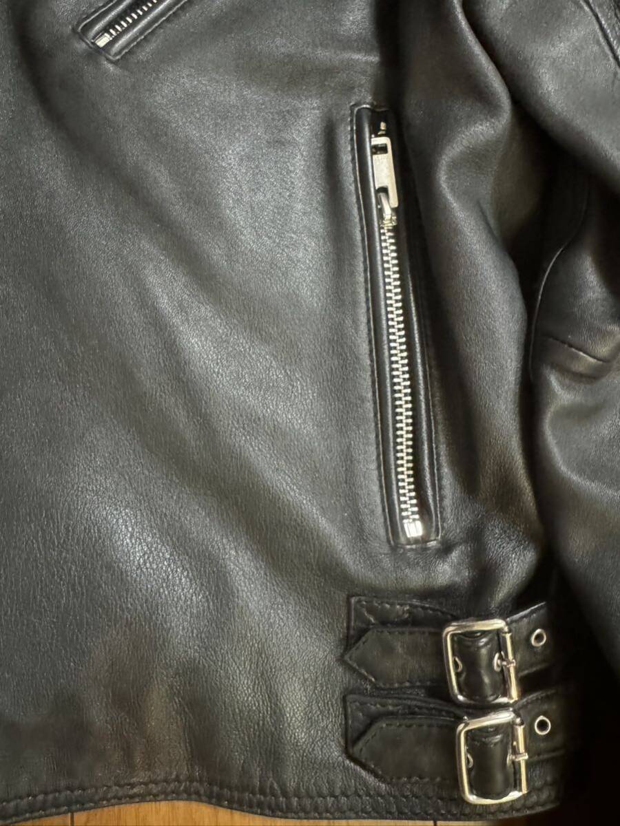 DIESEL 羊革 ダブルライダースジャケット レザー ブラック S DIESEL 羊革 ダブルライダースジャケット レザー ブラック S