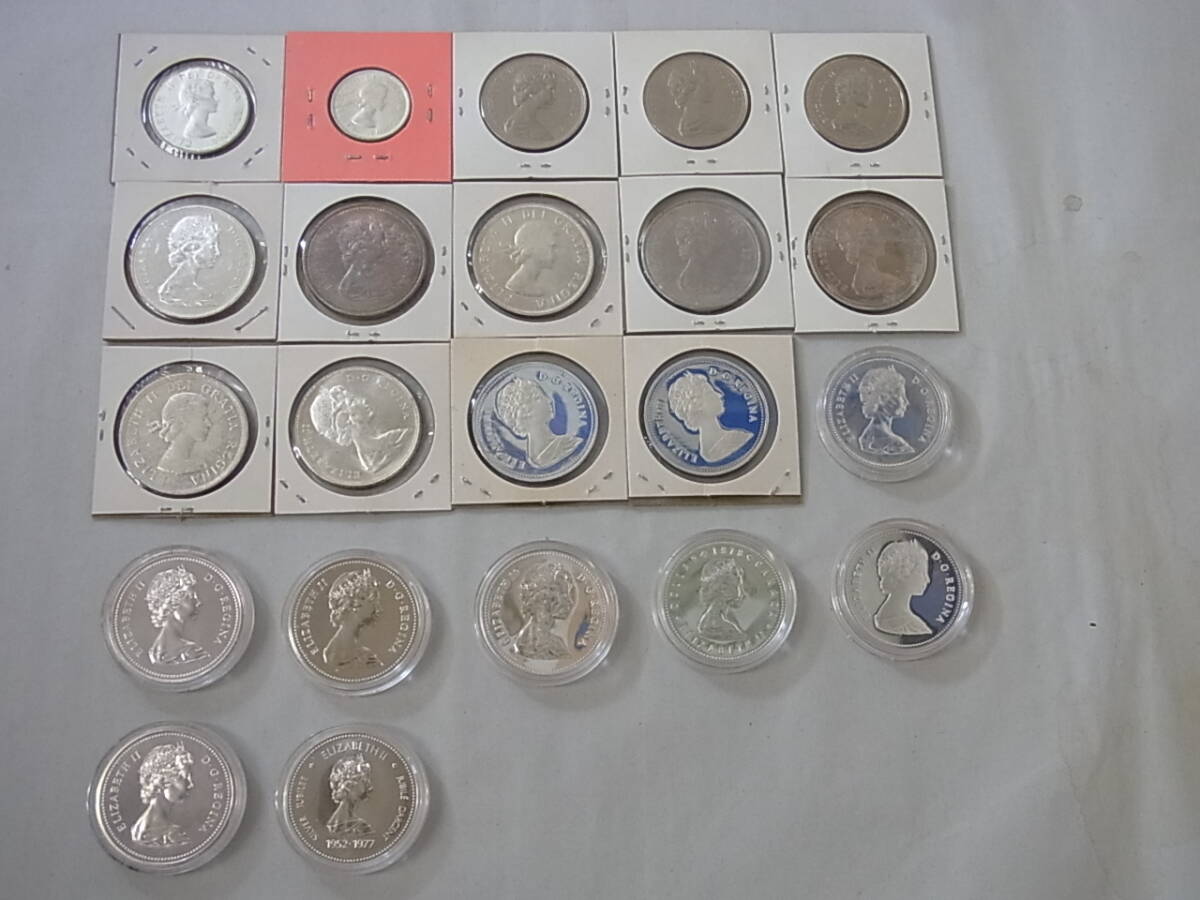 160509H13-0606H-B36# Canada # coin 22 pieces set silver coin main 25 cent |50 cent |1 dollar coin * coin antique rare 