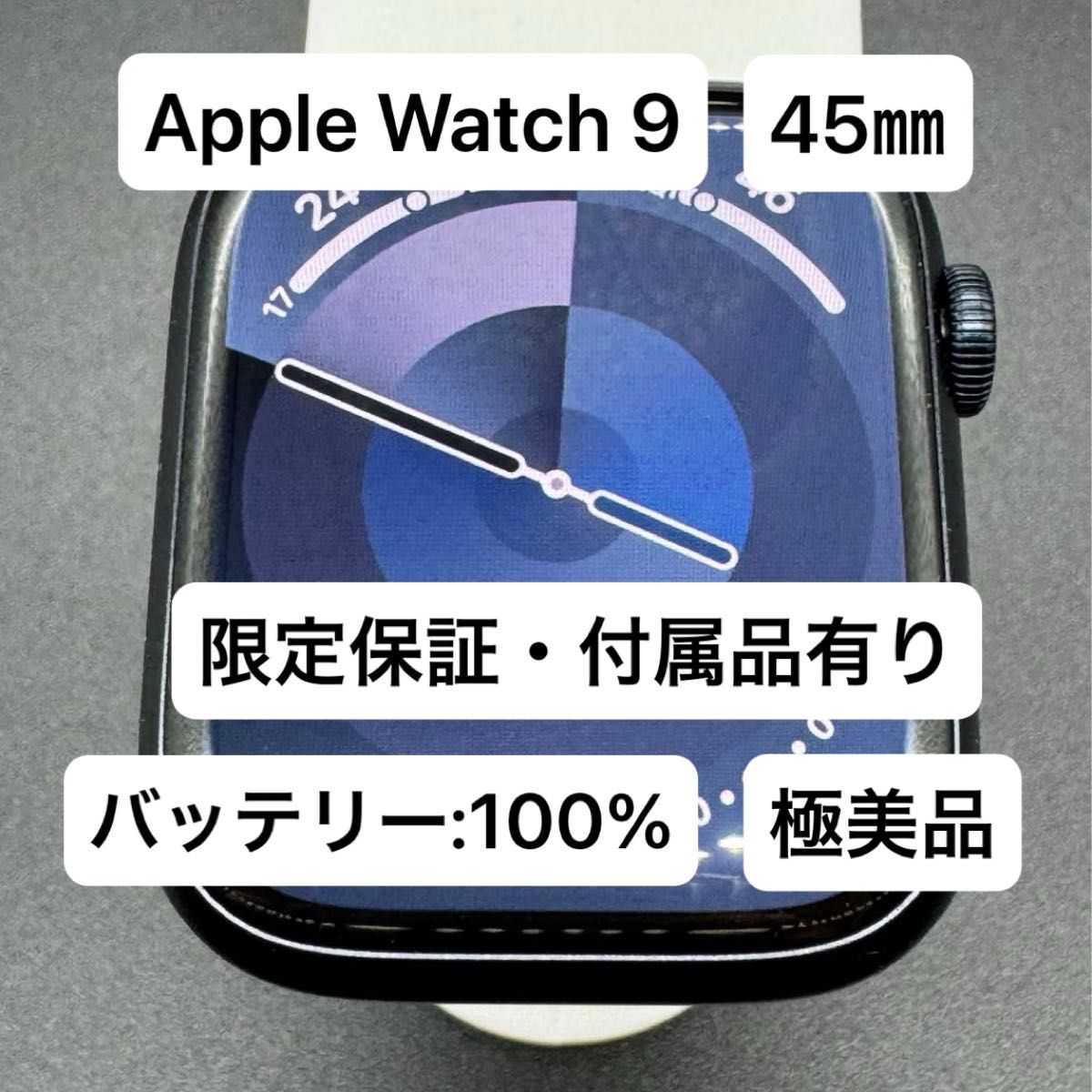 極美品 Apple Watch 9 GPSモデル 45mm ミッドナイトアルミニウム 極美品 Apple Watch 9 GPSモデル 45mm ミッドナイトアルミニウム