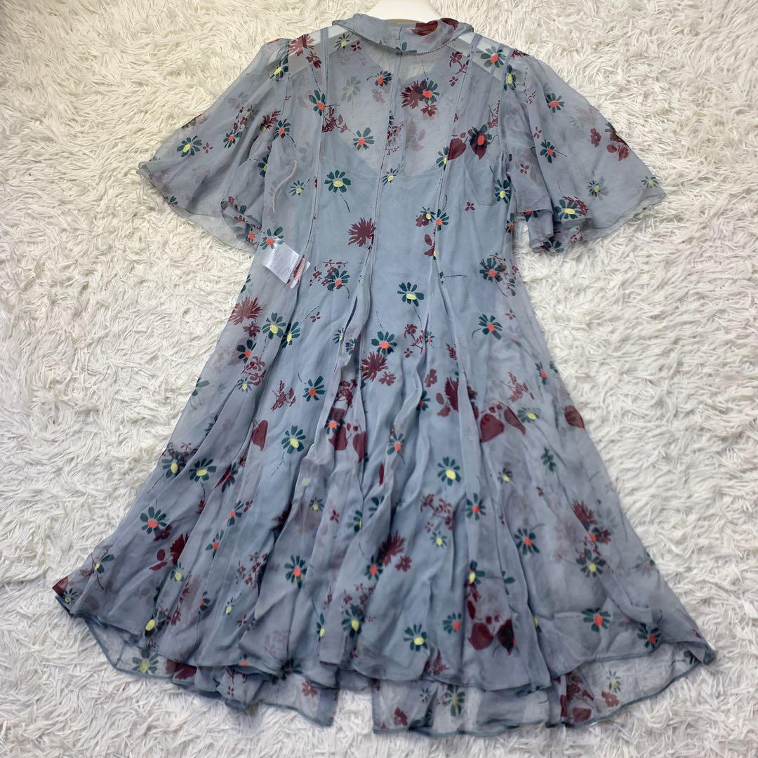 VALENTINO ワンピース P54102471 Bibian 比比昂 - 現行 valentino シルク シフォン ワンピース 40