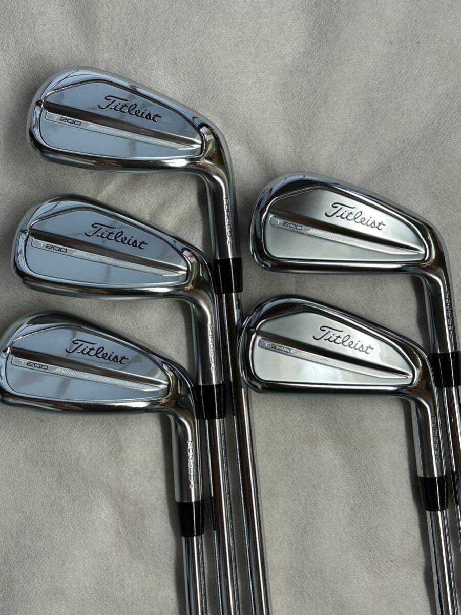 新品同様2023タイトリスト T200アイアン 5〜PW ヘッド タイトリスト T200 アイアン 2023年モデル 6本セット [NS PRO
