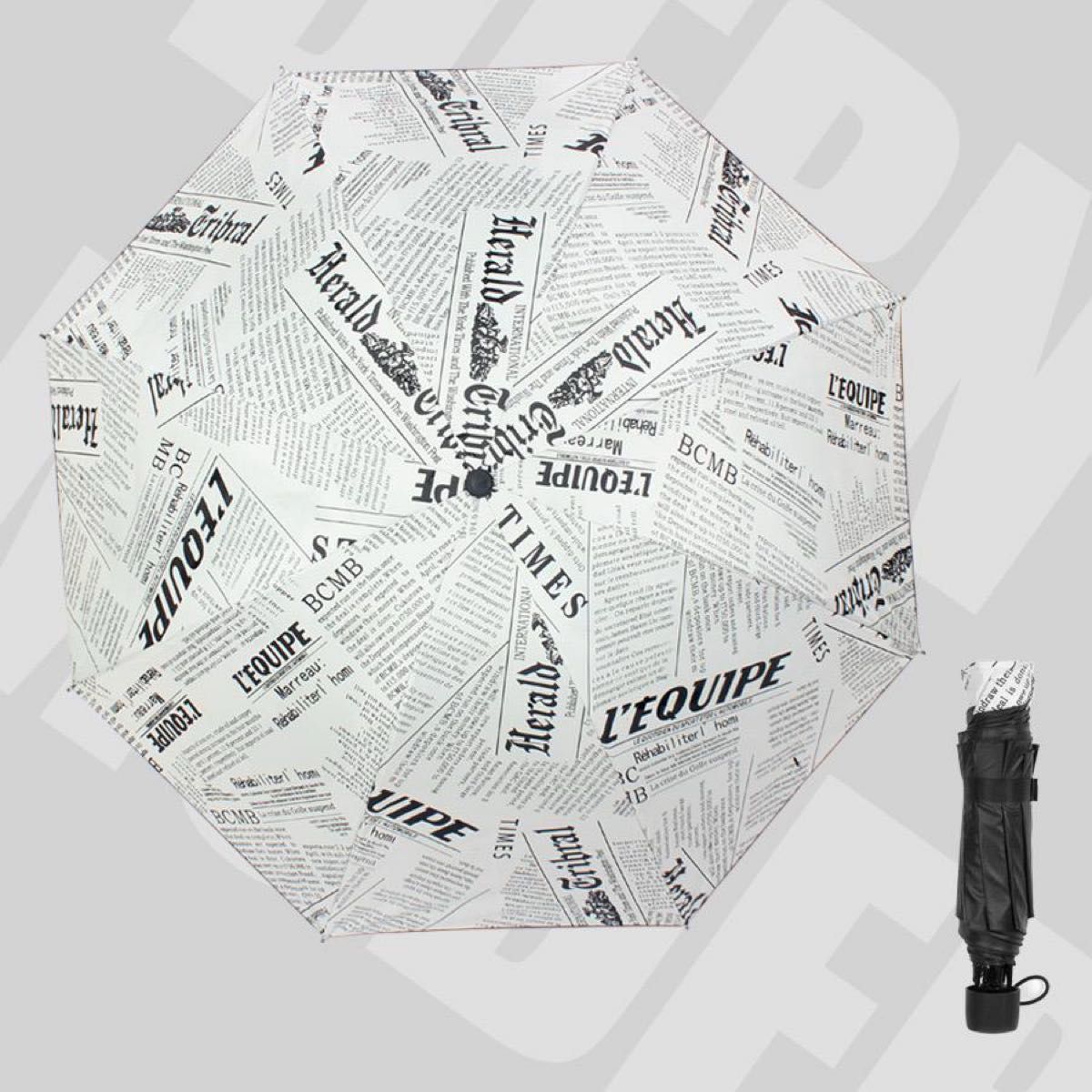 チョコ様専用 折り畳み 傘 白 メンズ 男女兼用 晴雨兼用 UV加工 自動開閉 ワンタッチ