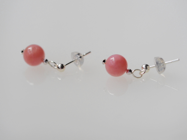  pink opal SV earrings 