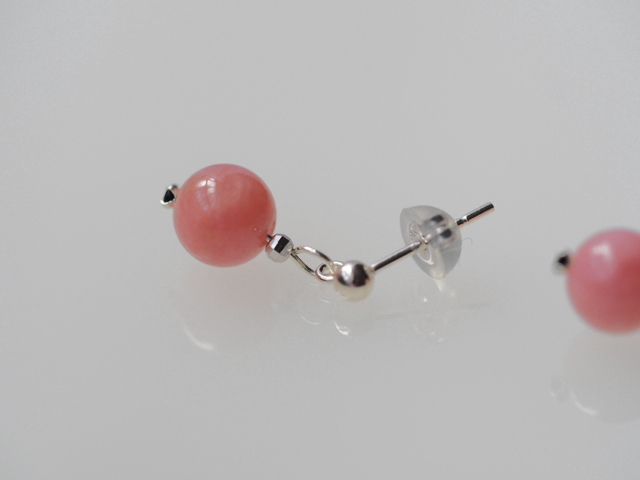  pink opal SV earrings 