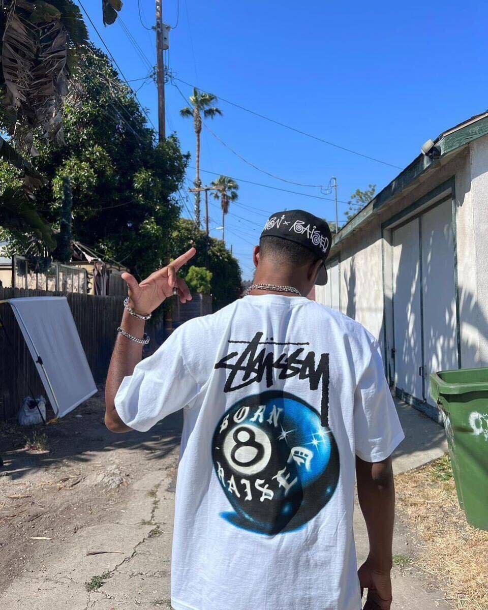 STUSSY ステューシー STUSSY & BORN X RAISED 8 BALL TEE ボーン STUSSY ステューシー STUSSY & BORN X RAISED 8 BALL TEE ボーン