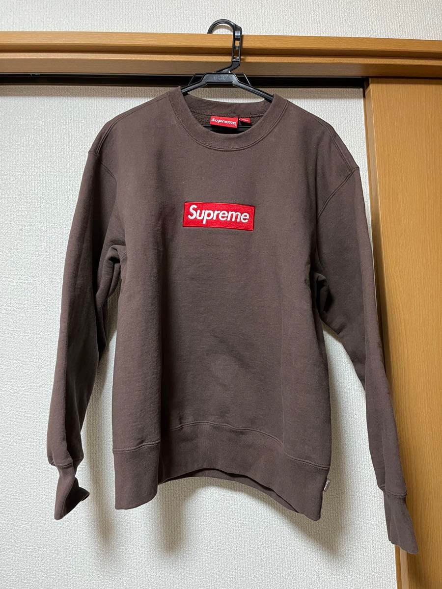 SUPREME BOX LOGO CREWNECK BROWN SMALL Crewneck Logo ボックス SUPREME BOX LOGO CREWNECK BROWN SMALL Crewneck Logo ボックス