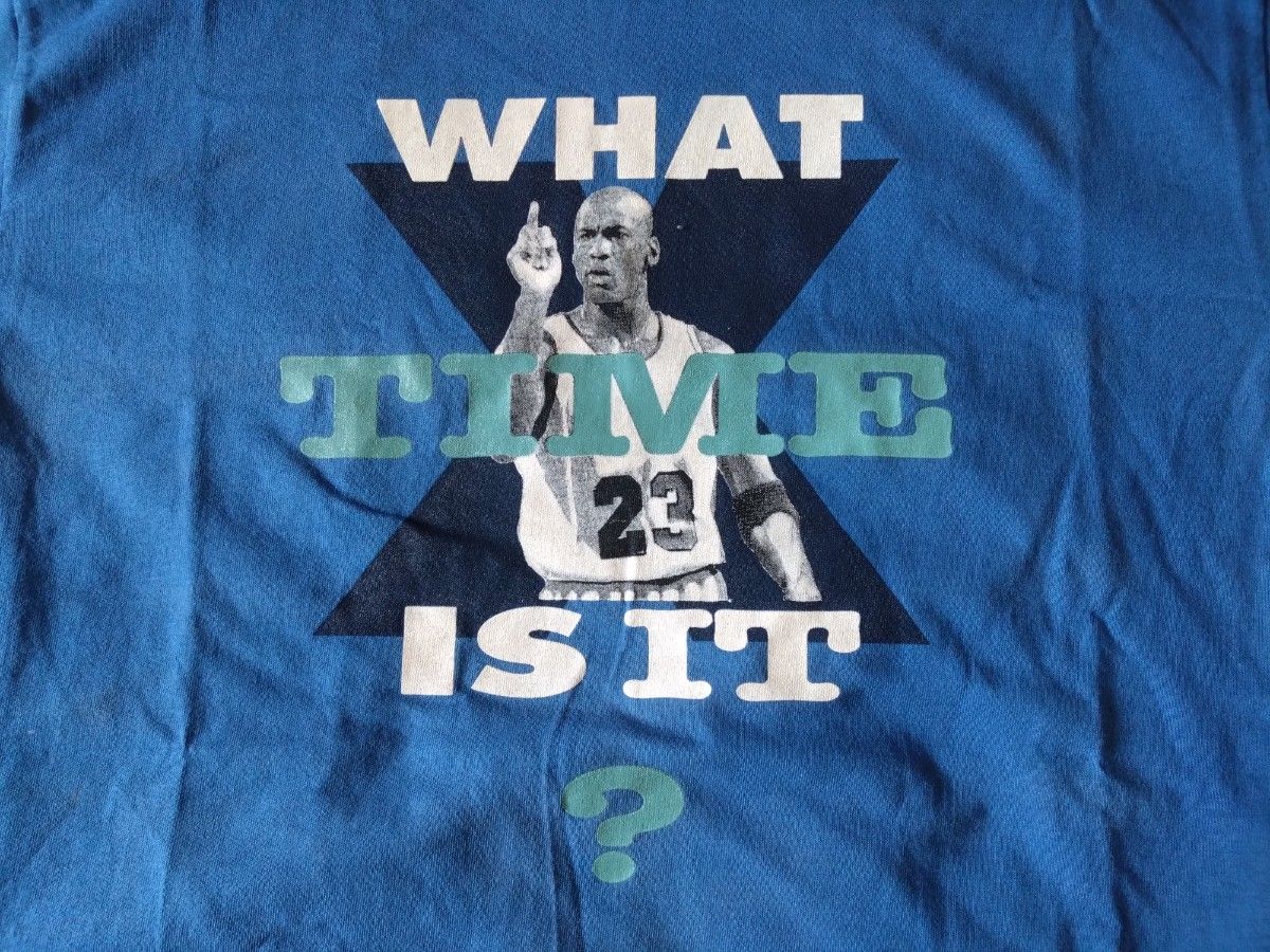 未使用90年代貴重なタグ付きマイケルジョーダンTシャツM【WHAT 未使用90年代貴重なタグ付きマイケルジョーダンTシャツM【WHAT