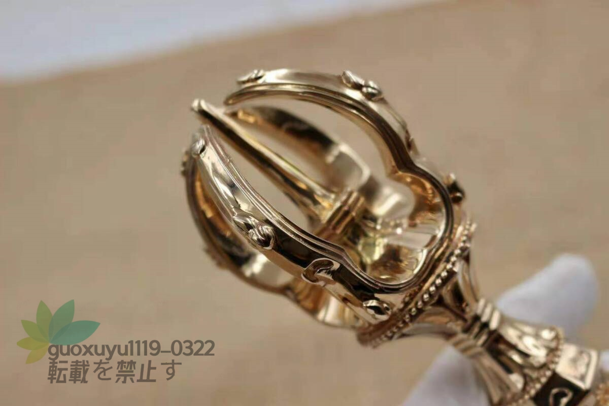 Bibian 比比昂- 密教法具寺院用仏具◇ 御請来型五鈷杵響銅製磨き Bibian 比比昂- 密教法具寺院用仏具◇ 御請来型五鈷杵響銅製磨き