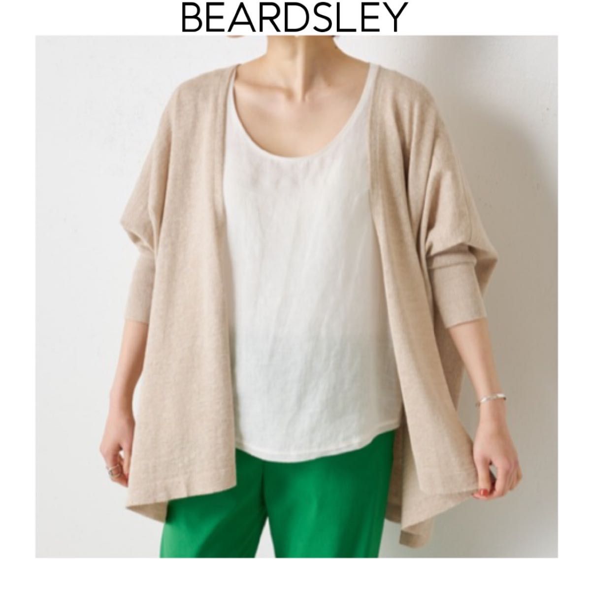 BEARDSLEY リネンヒラヒラハオリ ベージュ ビアズリー BEARDSLEY リネンヒラヒラハオリ ベージュ ビアズリー