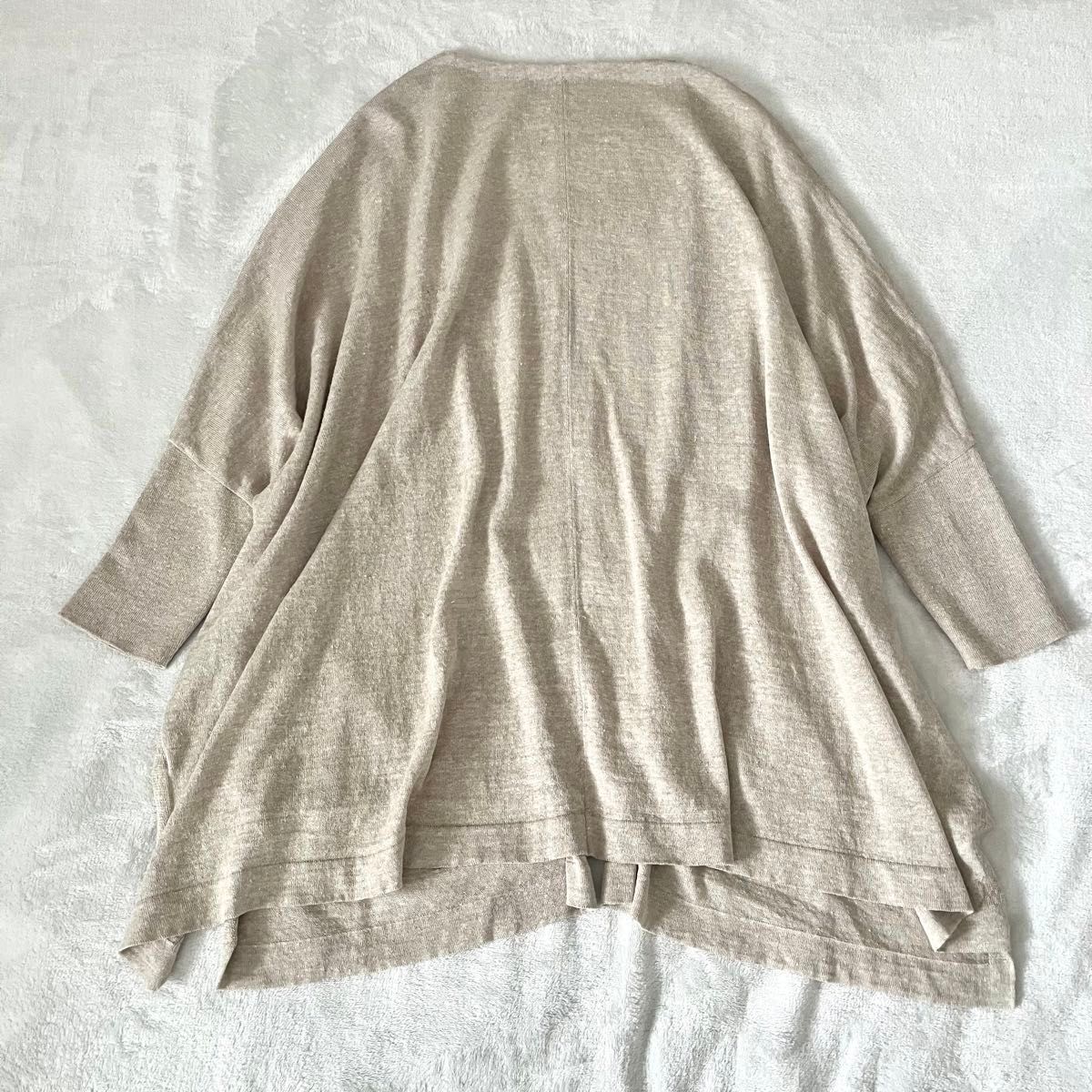BEARDSLEY リネンヒラヒラハオリ ベージュ ビアズリー BEARDSLEY リネンヒラヒラハオリ ベージュ ビアズリー