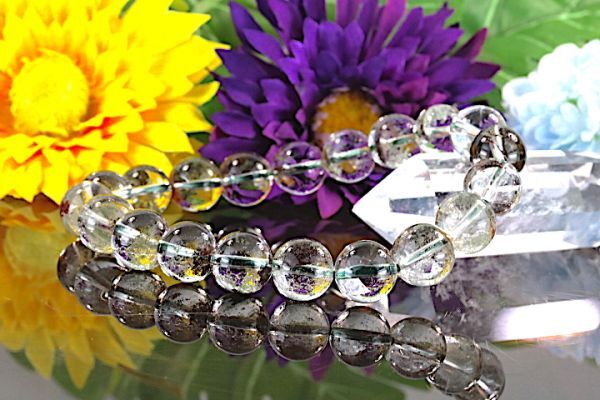 送料無料】《珠径10mm 内径17.5cm 》 ガーデンクォーツ 庭園水晶 送料無料】《珠径10mm 内径17.5cm 》 ガーデンクォーツ 庭園水晶