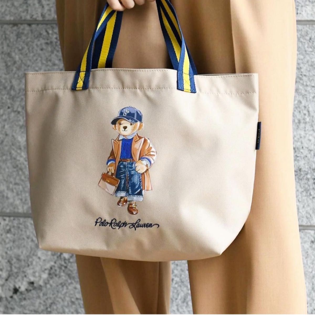 ✧美品✧ ポロラルフローレン エコバッグ トートーバッグ ポロベア ラルフローレン ポロベア 新デザイン ポーチ付トートバッグ エコ