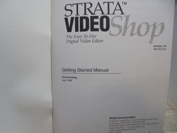 *Mac*STRATA VIDEO Shop version3.0 ( disk & manual English version )