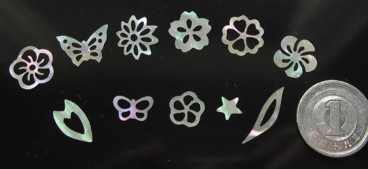 ヤフオク 螺鈿 らでん 青貝 型抜き 花c ヤフオク 螺鈿 らでん 青貝 型抜き 花c