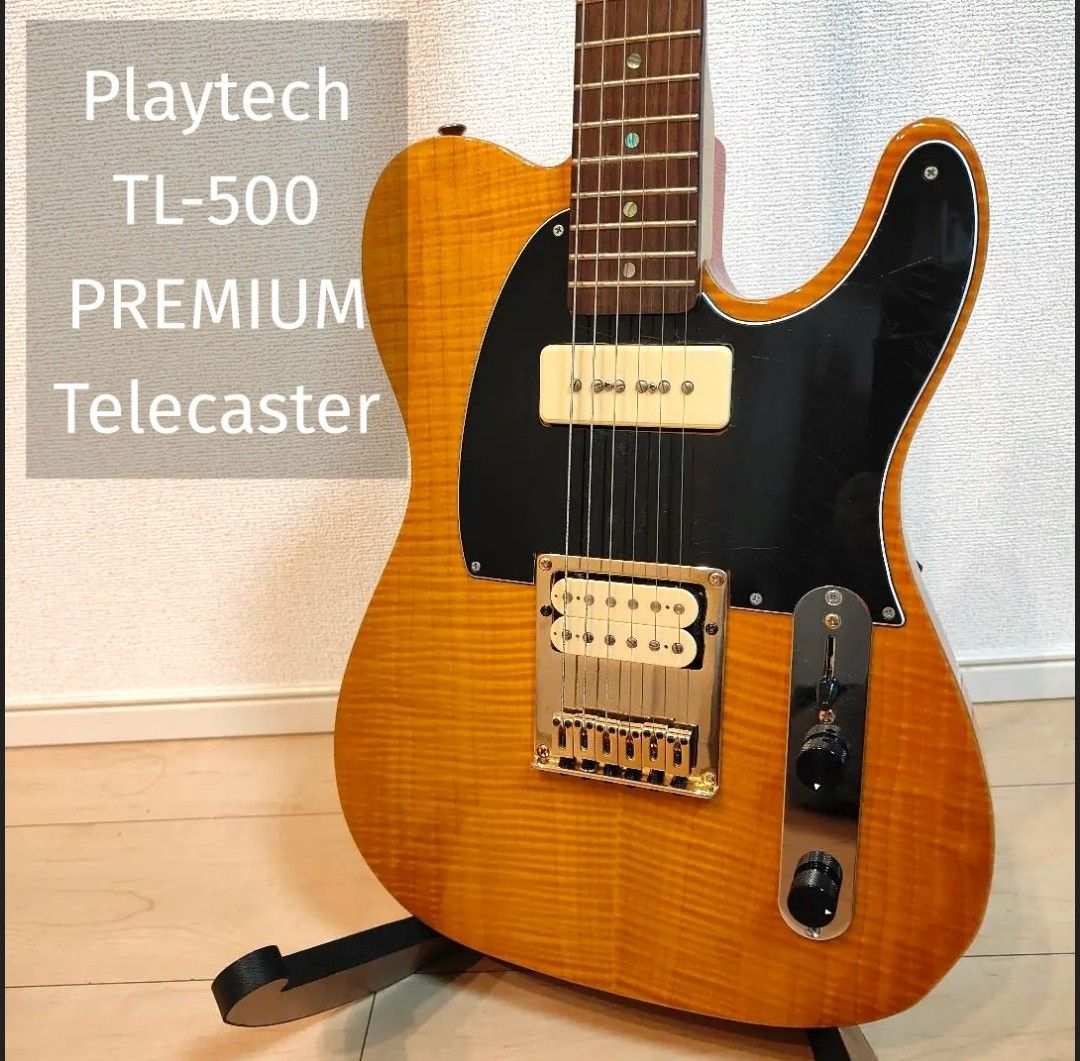 レアモデル美品 Playtech TL-500 PREMIUM テレキャス 虎杢 レアモデル美品 Playtech TL-500 PREMIUM テレキャス 虎杢