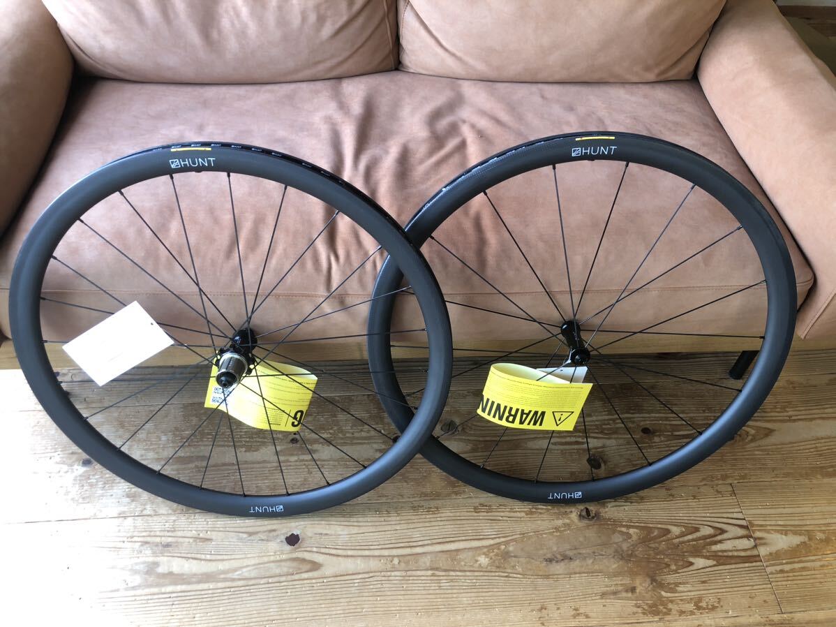 新品未使用!Hunt 36 CARBON WIDE AERO WHEELSET リムブレーキ用 送料込み!